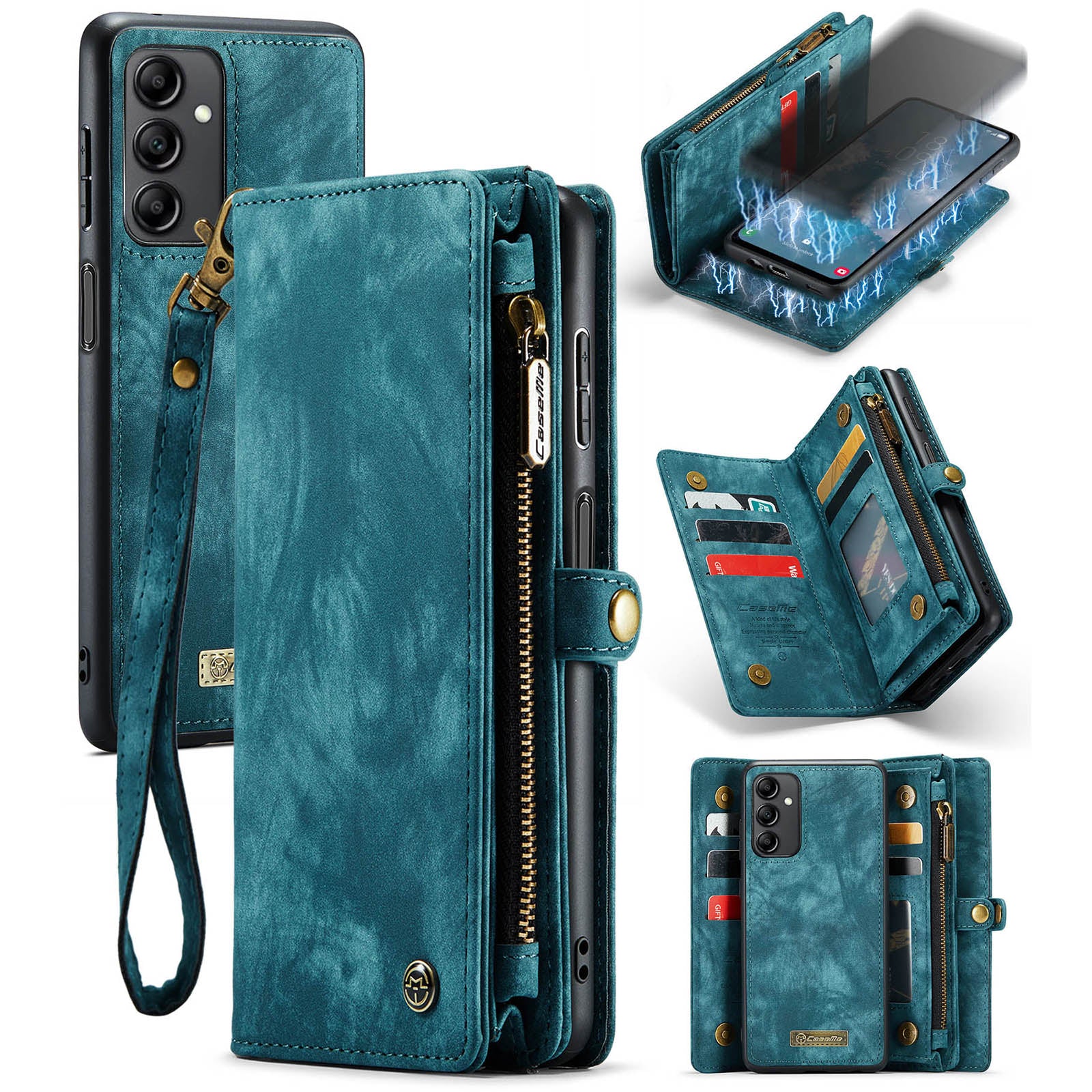 CASEME 008 Series for Samsung Galaxy A14 5G Zipper Pocket Design PU Leather Case Detachable Phone Stand Wallet Cover CASEME 008 Series for Samsung Galaxy A14 5G Zipper Pocket Design PU Leather Case Detachable Phone Stand Wallet Cover